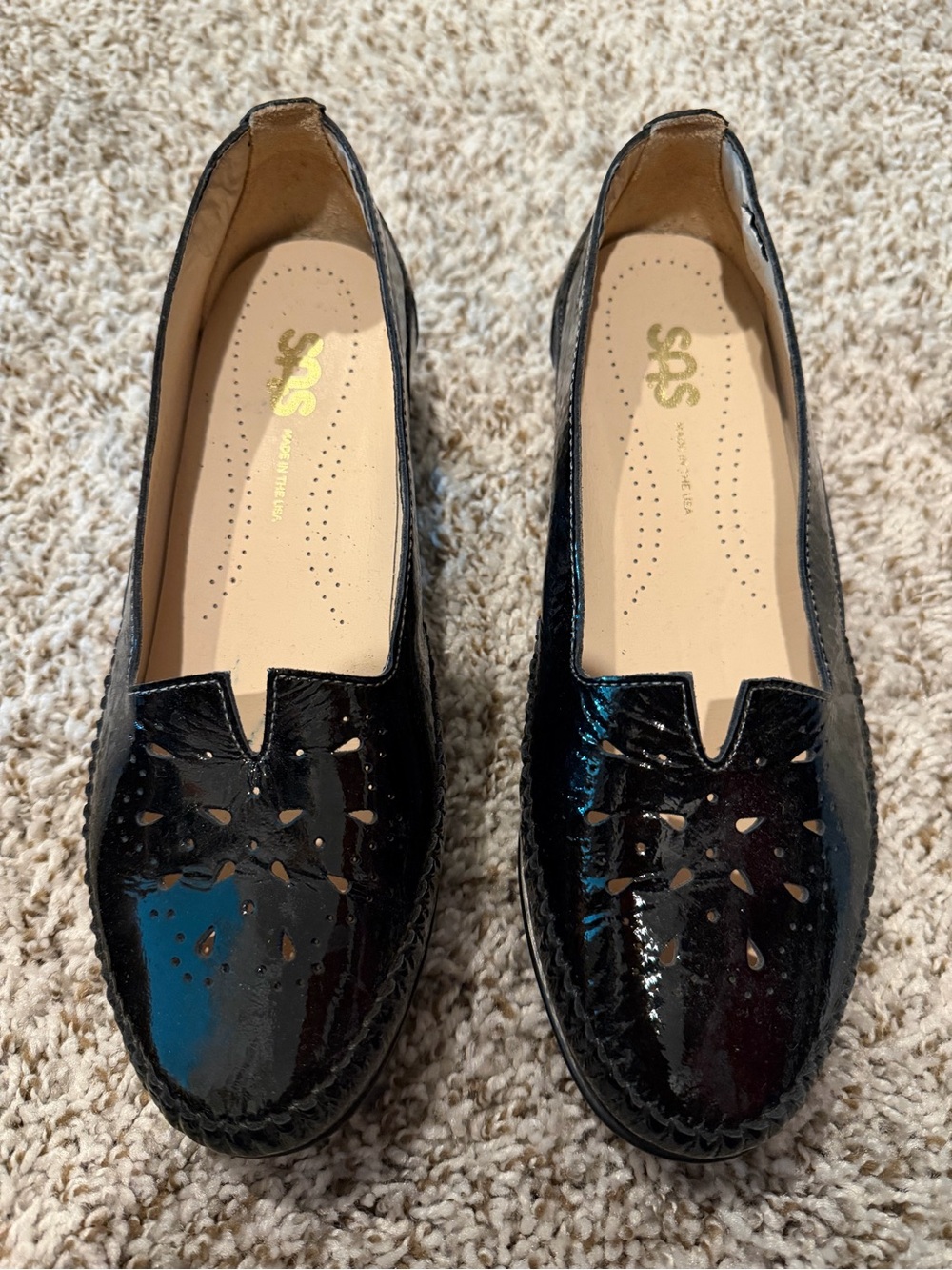 SAS Women's Black Slip-On Heel